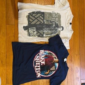 Two Blake Shelton concert tees great shape
